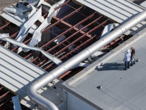Commercial roof damage